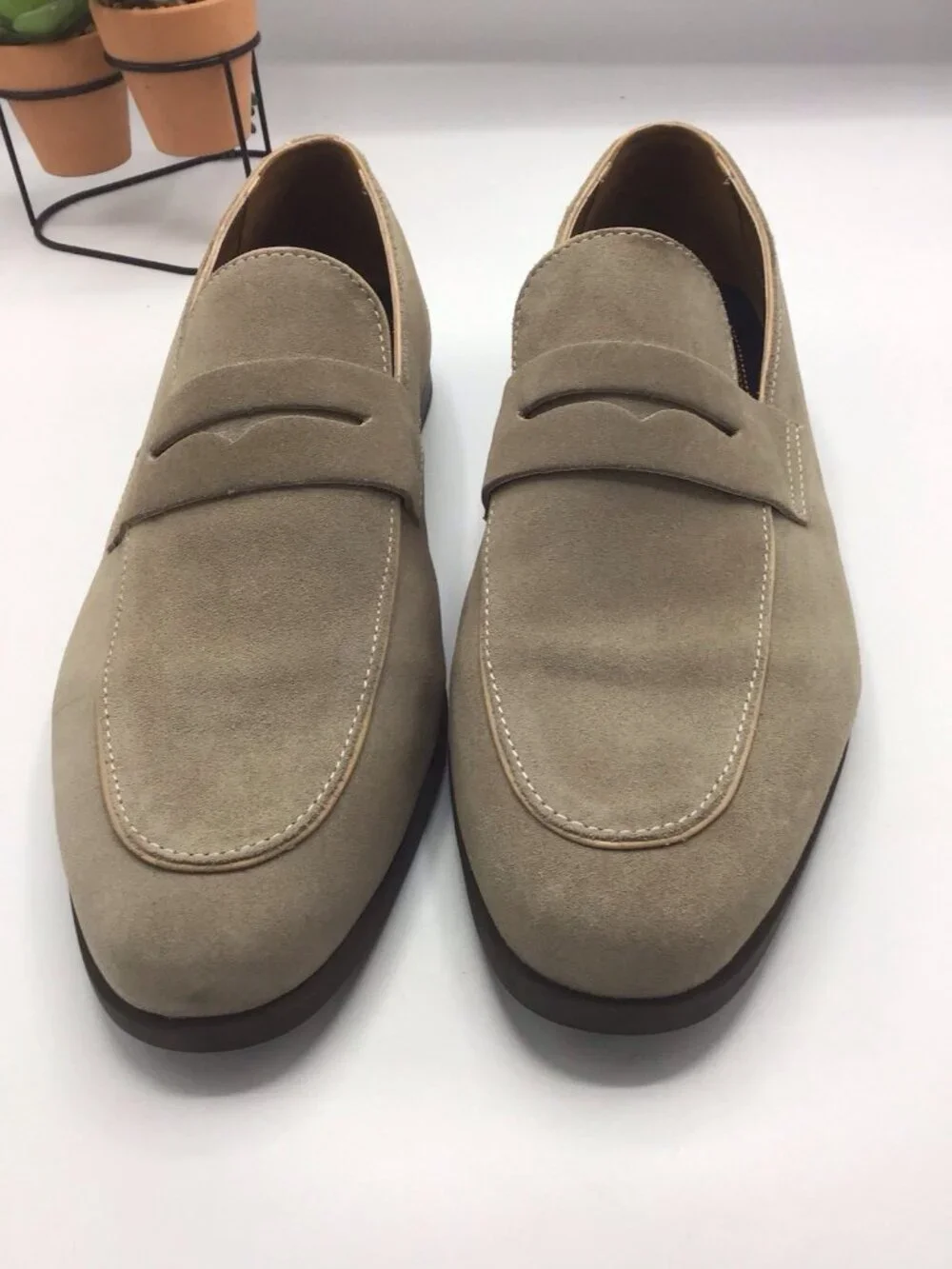 Steve Madden Men's Traviss Crush Back Penny Loafers, Desert, Size 10.5 D